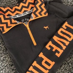 Pink half zip up pullover